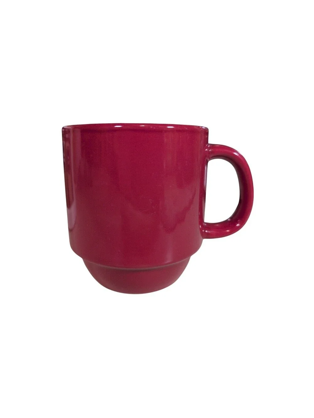 Mainstays Stackables Red Coffee Cup Mug Stoneware 12oz Capacity Glossy